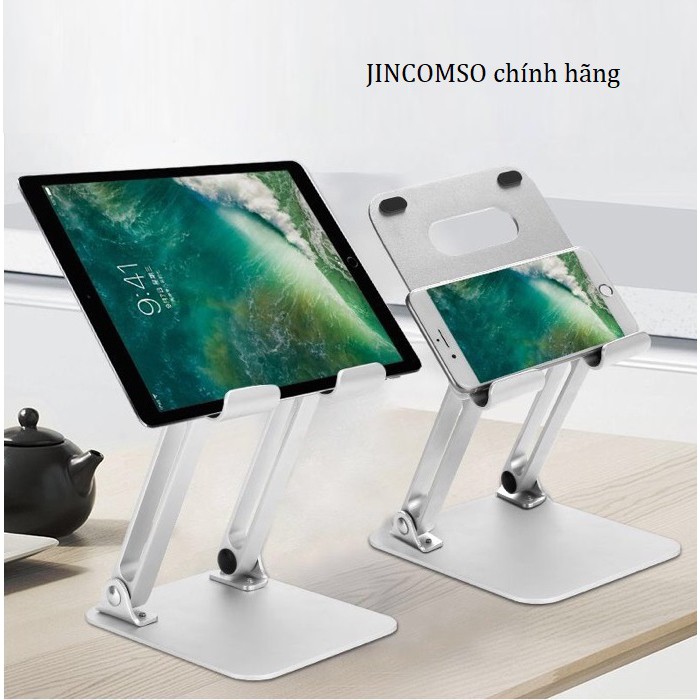 Giá đỡ cỡ lớn nhôm nguyên khối Jincomso cho Ipad và điện thoại, máy tính bảng JKV6F