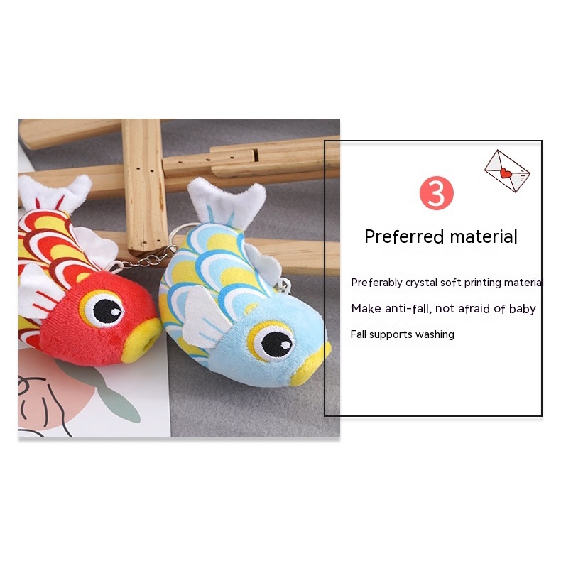 Móc Khóa Hình Cá Koi Nhồi Bông Dễ Thương