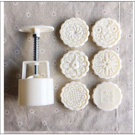 Dụng Cụ Làm Bánh Thủ Công Tự Làm Khuôn Bánh Ngọt Khuôn Bánh Trung Thu ABS 6 Cái/bộ