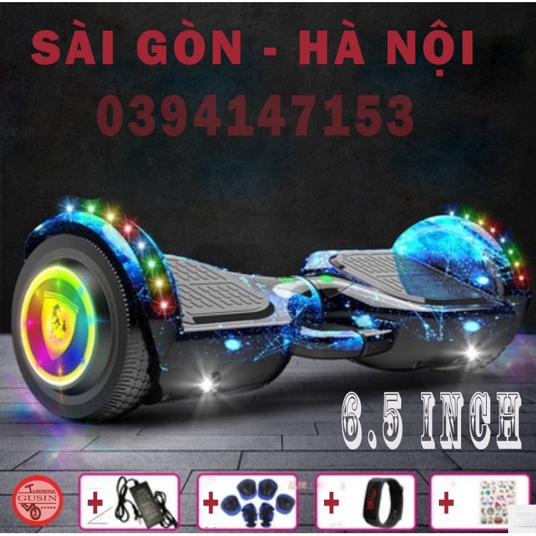 Xe cân bằng điện 6.5inch Màu xanh đen / có video test / E-Scooter GUSIN / phân phối toàn quốc