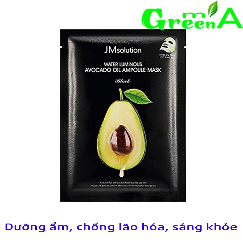 Mặt Nạ JM Solution Chiết Xuất Bơ Cấp Ẩm Dưỡng Da Mềm Mịn Ngừa Lão Hóa JM Solution Avocado Oil Ampoule Mask [HỘP 10 MẾNG]