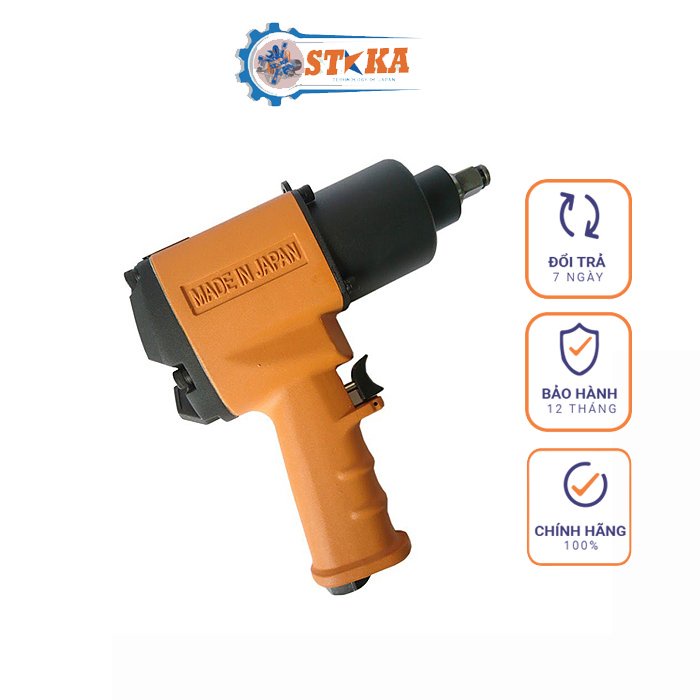 Súng Hơi Bắn Mở Ốc Bulong 1/2 Cao Cấp Kapusi Nhật Bản - Máy Xiết Mở Ốc bằng Hơi, Bảo Hành 12 Tháng