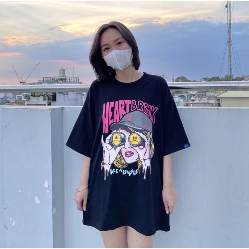 Áo thun Full size % ảnh thật % cotton Form rộng unisex Heart Délice studio