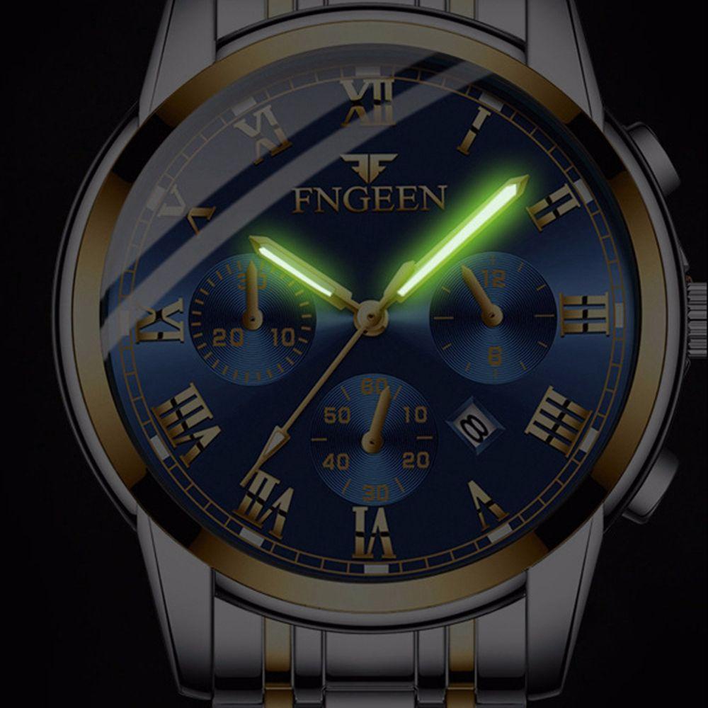 Đồng Hồ Dây Kim Loại Mặt Phát Quang Đơn Giản Dành Cho Cặp Đôi