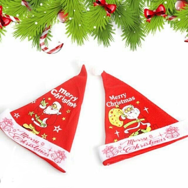 [Noen] Mũ (nón) ông già Noel bằng vải nỉ đẹp cho bé làm quà giáng sinh christmas