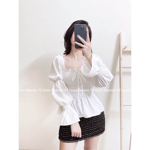Áo Kiểu Bản Chun Tiểu Thư Phù Hợp Các Nàng Chubby