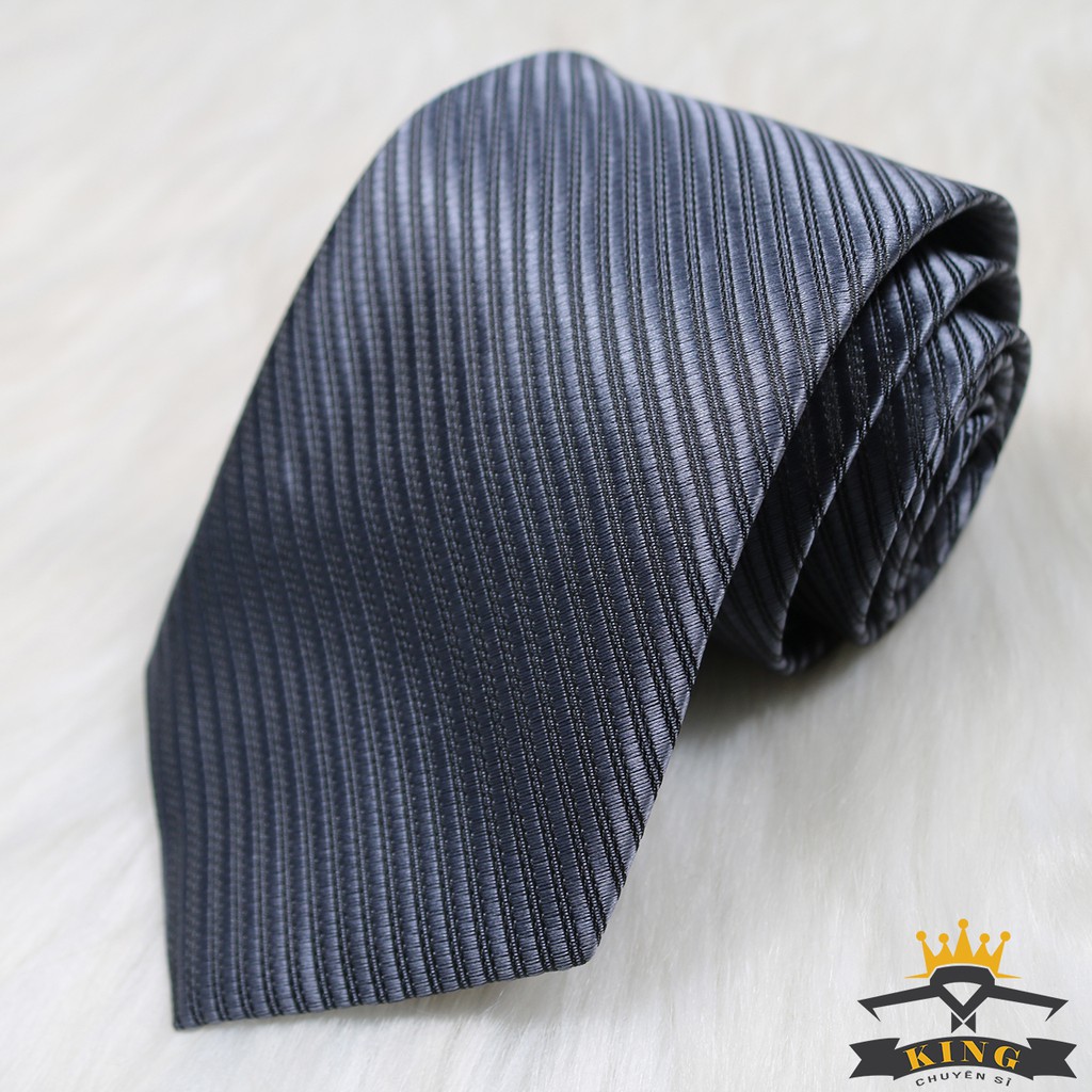 Cà vạt nam màu đen và nhiều màu KING công sở silk lụa kiểu dáng hàn quốc bản 8cm C13