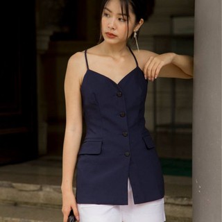 Áo Hai Dây Phối Nút Dọc Nữ AT MODA DE LITA