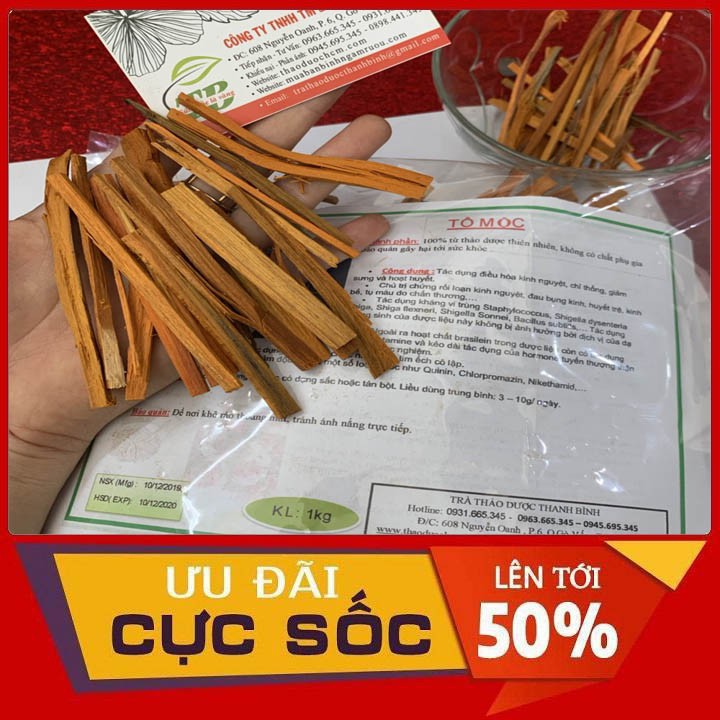 Tô Mộc Khô 100gr - Hàng Loại 1 Cao Cấp - Đông Y Thanh Bình