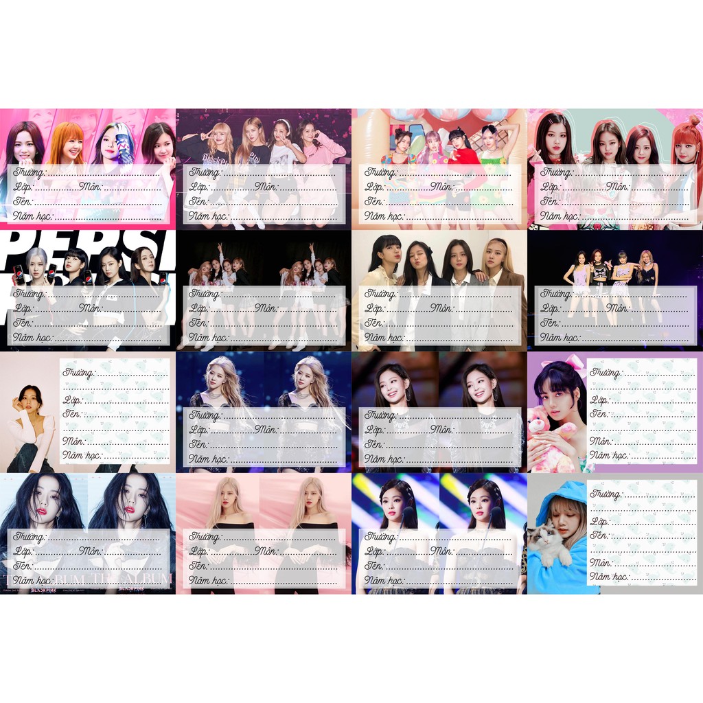 Nhãn vỡ BlackPink in theo yêu cầu