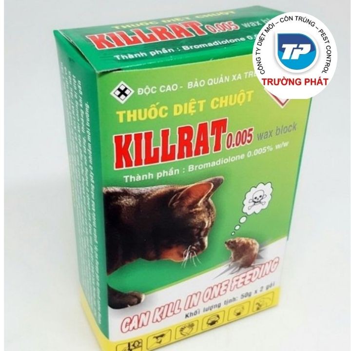 2 gói diệt chuột trừ chuột Killrat 0.05% bb diệt trọn ổ chuột trong 1 lần 100 g