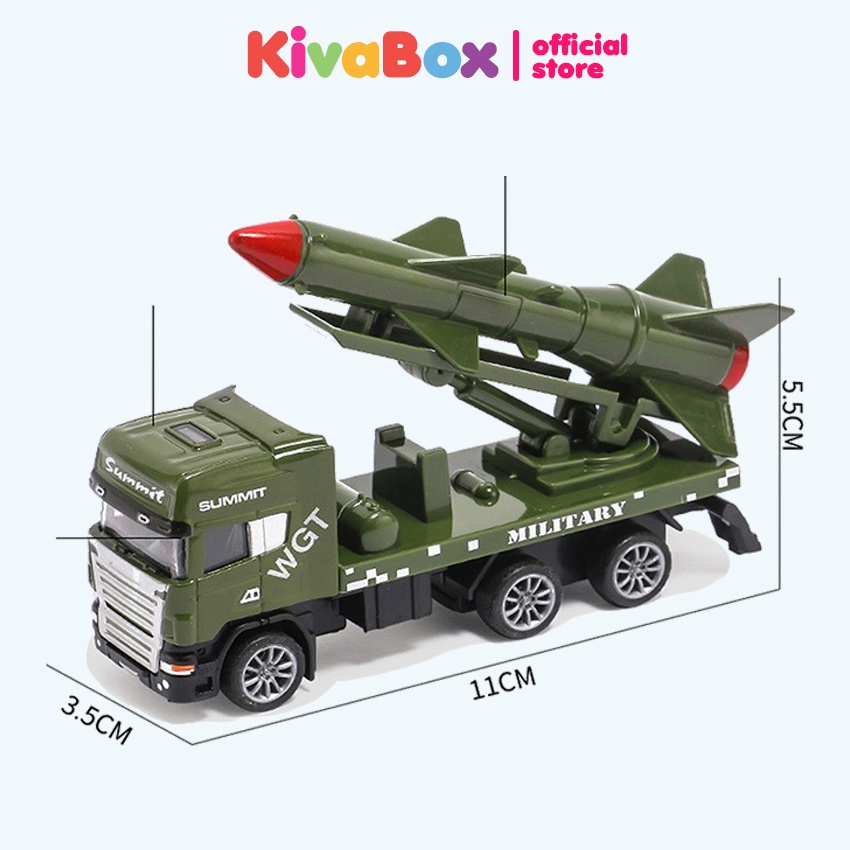 Xe đồ chơi mô hình quân sự bọc thép châu âu Kivabox, đồ chơi trẻ em, chất liệu an toàn, siêu bền, chỉ cần đẩy về phía tr