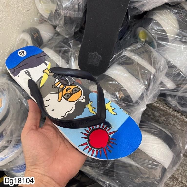 Dép Lê Nam DG Hoạ Tiết Siêu Cute - Dép Tông Nam DG Siêu Hot