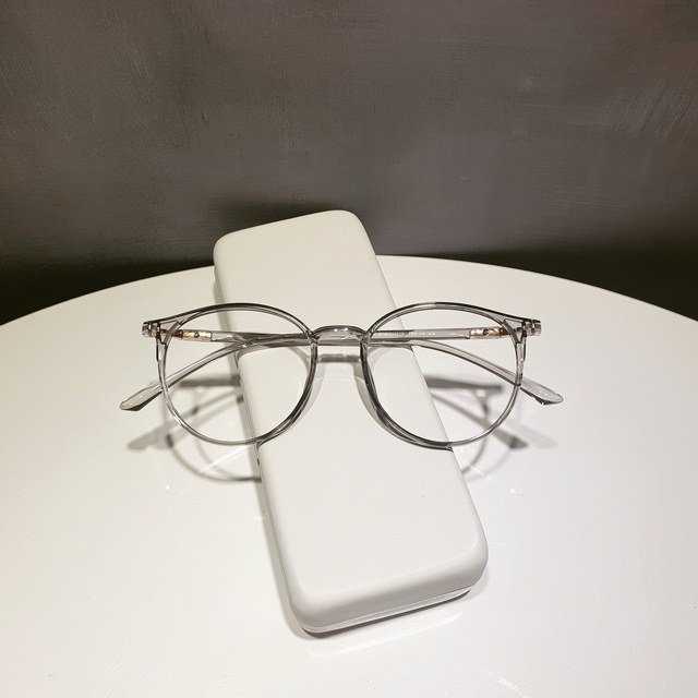 Gọng kính cận nam nữ Qiwa Eyewear, kính cận thời trang mắt tròn nhựa dẻo nhẹ nhàng cực dễ đeo- 513