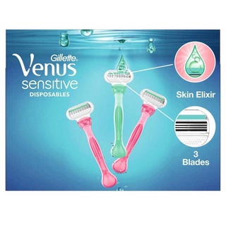 Dao cạo nữ Venus Glitte Sensitive plus 3 đầu lưỡi (1 cái)