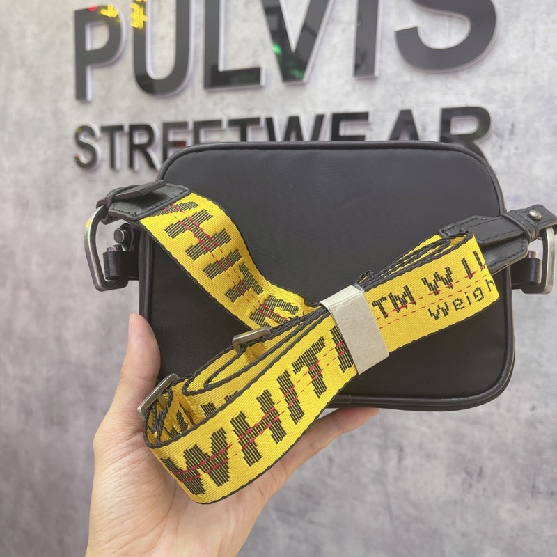 ⚡️[Mirror Quality] - Túi Đeo Chéo Off White Binder Nylon Small Crossbody Bag Black White, Túi đeo chéo OFF WHITE