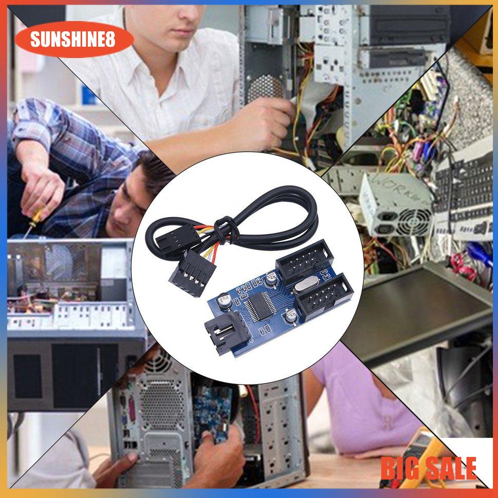 【SUN】Mainboard USB 9-pin Một trong hai cáp mở rộng USB 2.0 Bảng mạch