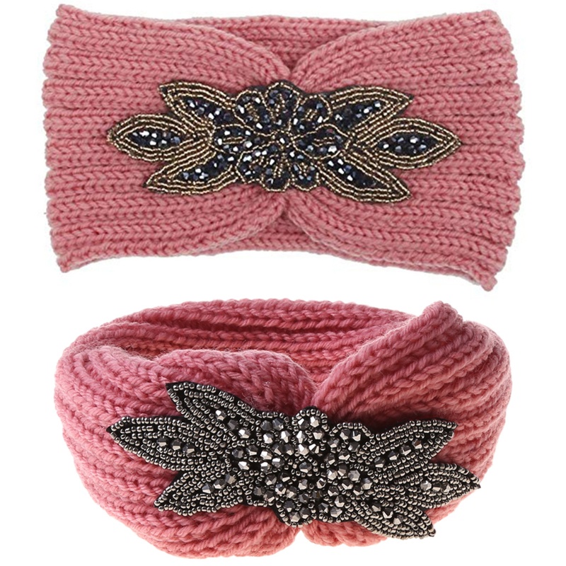 Băng Đô Dệt Kim Đính Hạt Hình Hoa Xinh Xắn Cho Nữ