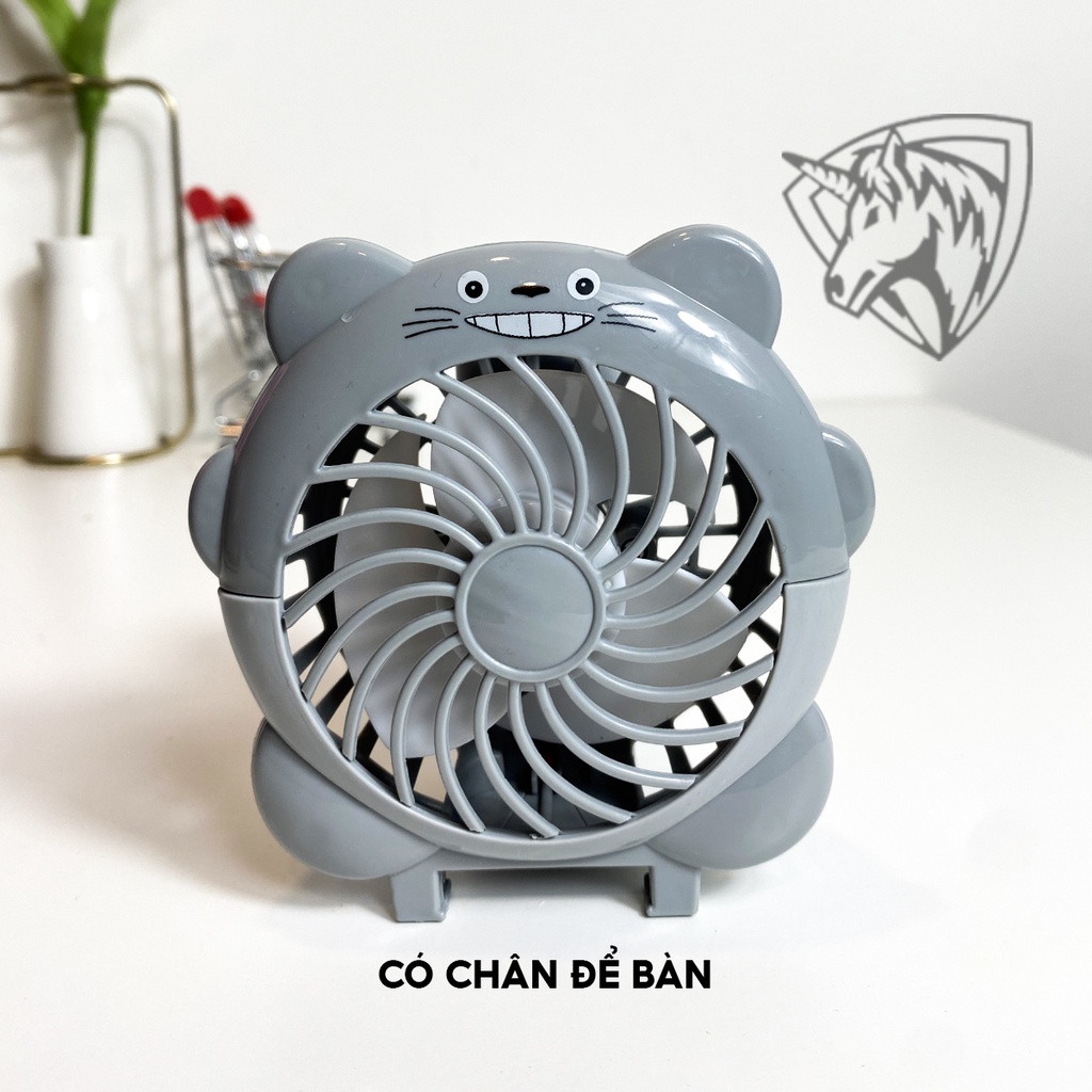Quạt Mini Cầm Tay Tích Điện Siêu Mát Sạc USB cực nhanh Kèm Cáp Sạc tiện lợi