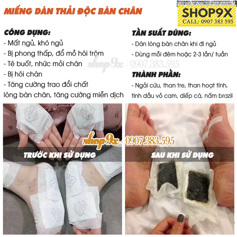 50 Miếng Dán Ngải Cứu Thải Độc Chân Lão Bắc Kinh (Có Set Nhỏ)