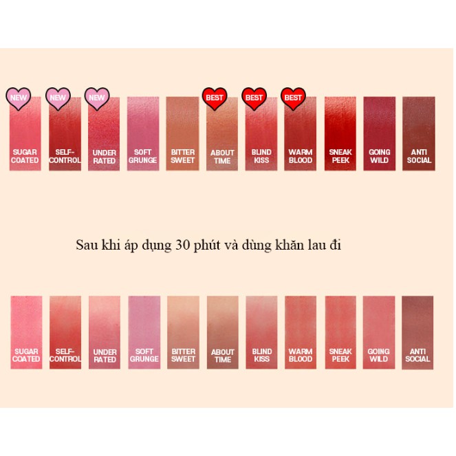 [ MÀU 03-15] Son Kem Siêu Lì, Chống Trôi CandyLab Creampop The Velvet Lip Color 4.5g | BigBuy360 - bigbuy360.vn
