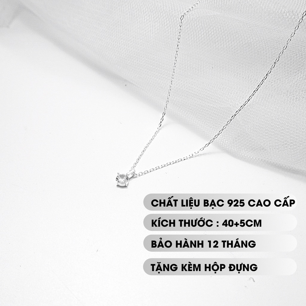 Dây chuyền bạc Anta ATJ9076 mặt đính đá cao cấp Beaded Necklace