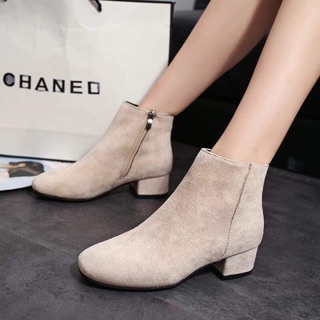 Boot nữ cổ thấp da lộn