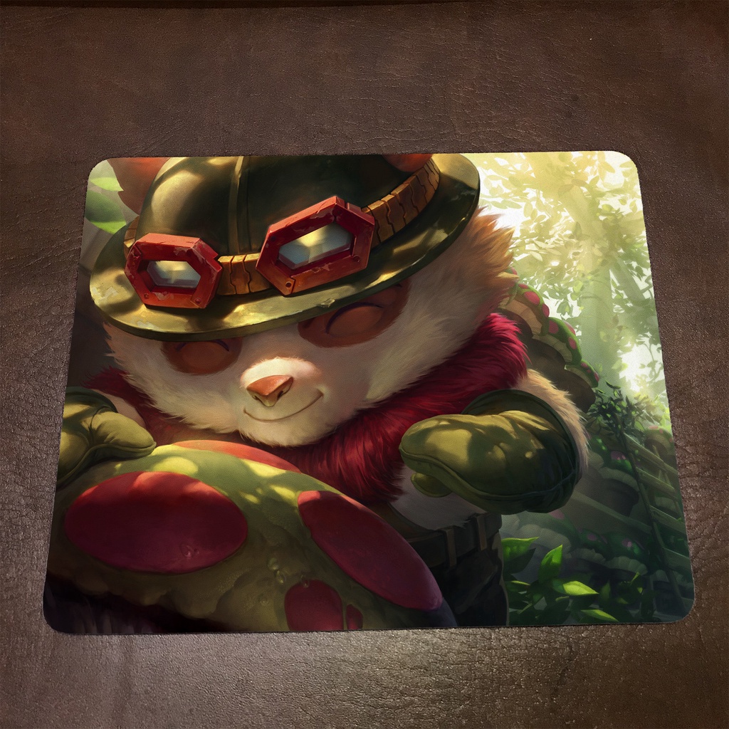 Lót chuột máy tính League of Legends TEEMO - Mẫu 1 Mousepad cao su êm ái, nhận in theo yêu cầu