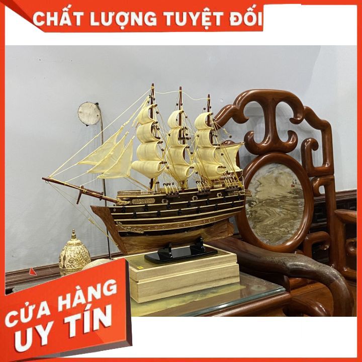 [FREE SHIP] Thuyền Buồm NAPOLEON gỗ còng dài 56CM hàng xuất khẩu