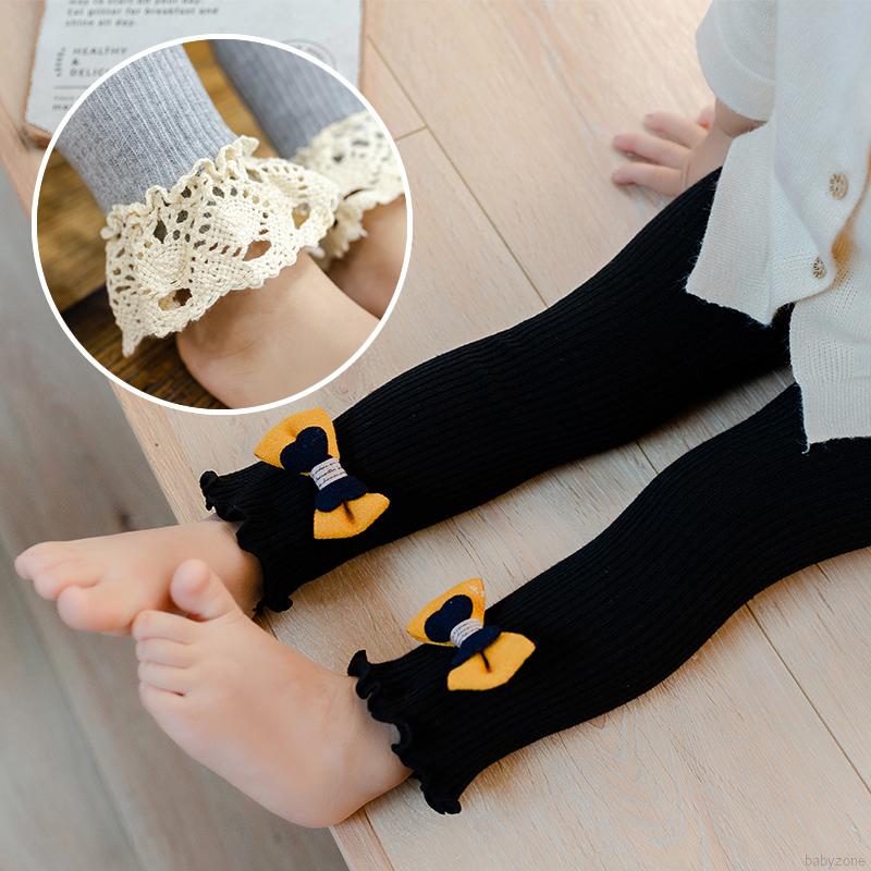 Quần Legging Dệt Kim Phối Nơ Thời Trang Thu Đông Cho Bé Gái