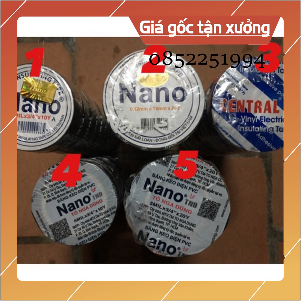 băng dính đen nano (10 cuộn) (Giá tốt nhất )