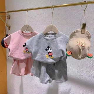 Bộ bé gái, bộ cotton hè micky từ