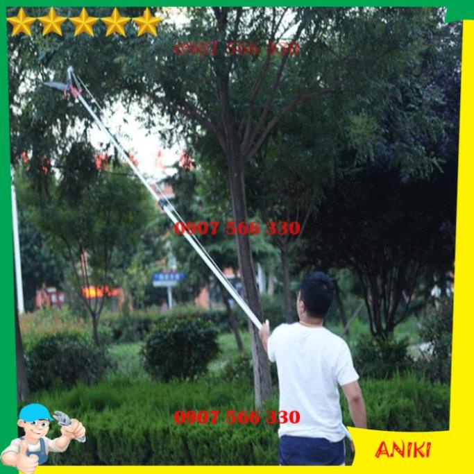 KÉO CẮT CÀNH TRÊN CAO KIỂU GIẬT DÂY -ĐẦU KÉO CƯA CÀNH CÂY TRÊN CAO THÉP SK5 NHẬT BẢN DÀI 3M 5M