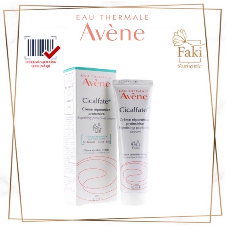 [Mã 152FMCGSALE giảm 8% đơn 500K] Avene Cicalfate Re'paratrice Cream 🔹 Kem dưỡng Avene phục hồi, làm sẹo 40ml & 100ml