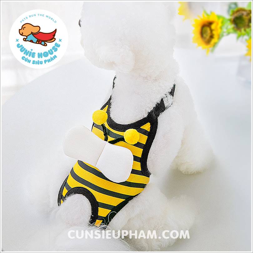 Quần yếm đồ cho chó mèo hình con ong cute