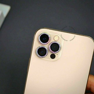 Bộ dán mắt camera kim cương đính đá cho iPhone 11 pro đến 12 pro max
