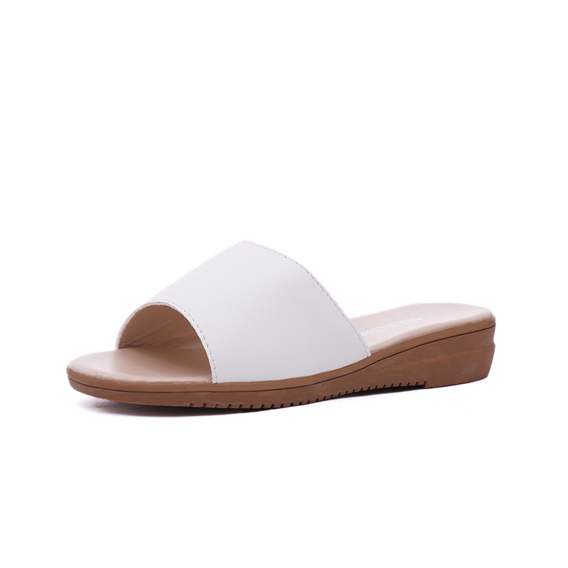 ○¤Thick-soled slope heel sandals and slippers women s 2021 summer fashion outer wear beach slippers trifle flip-flop sandals with increased skid resistance