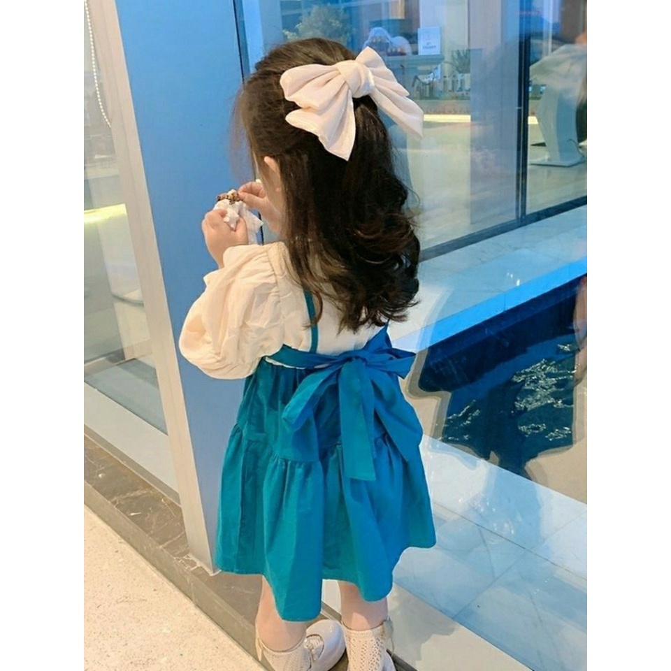 Váy bé gái dài tay dáng xòe cho bé từ 8-28kg