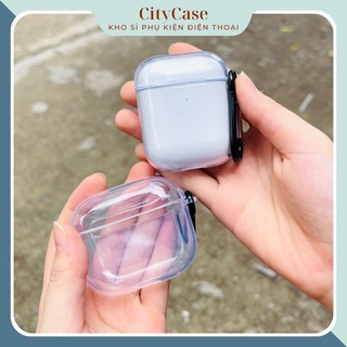 Vỏ bao Silicon dẻo trong suốt bảo vệ tai nghe Airpods 1/2, Airpod Pro, I11, Airpod 3, Pro 2 có móc treo kim loại