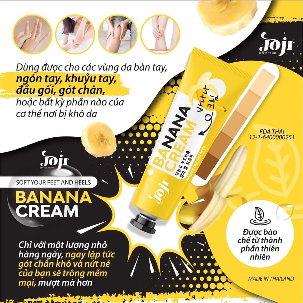 01 Tuýp Kem Dưỡng Phụ Hồi Da Chân & Gót Chân JOJI Secret Young Soft Feet And Heels Banana Cream 50g Thái Lạn