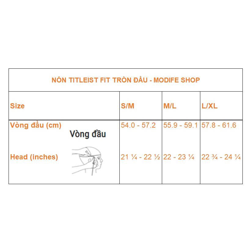 Nón/ Mũ golf Titleist Tour Sports Mesh (Nón bít đuôi - Fitted) - Modife Shop