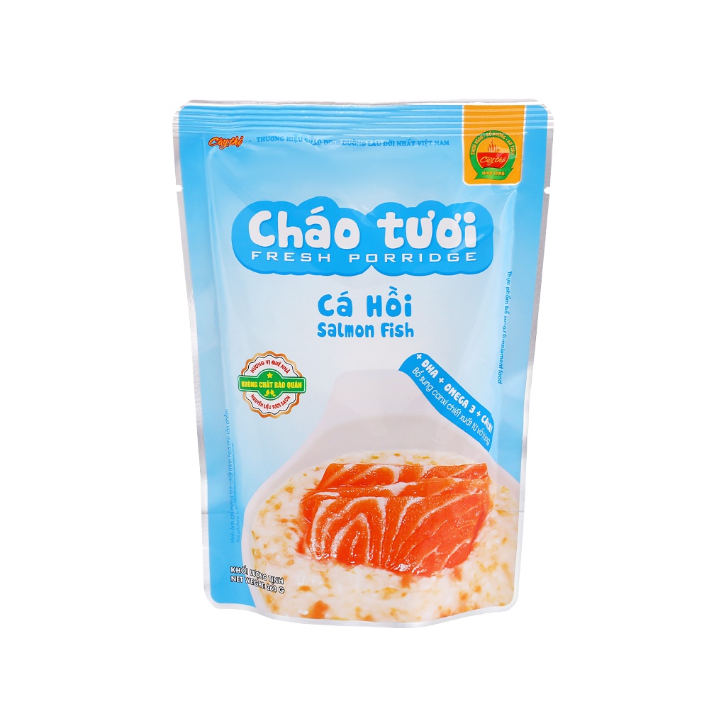 Cháo tươi cá hồi Cây Thị gói 260g