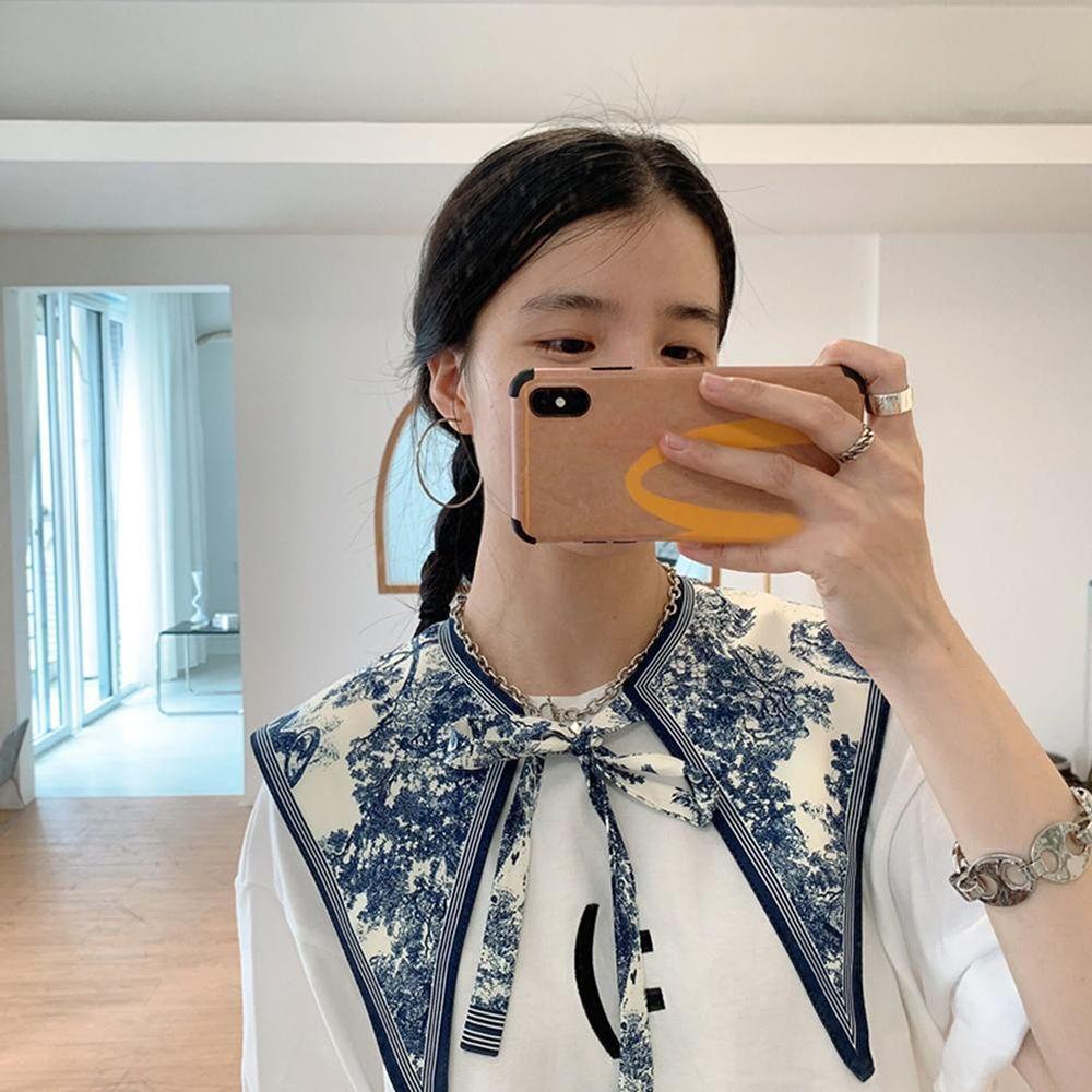 Cổ Áo Sơ Mi Giả In Họa Tiết Phong Cách Retro Ngọt Ngào Cho Nữ