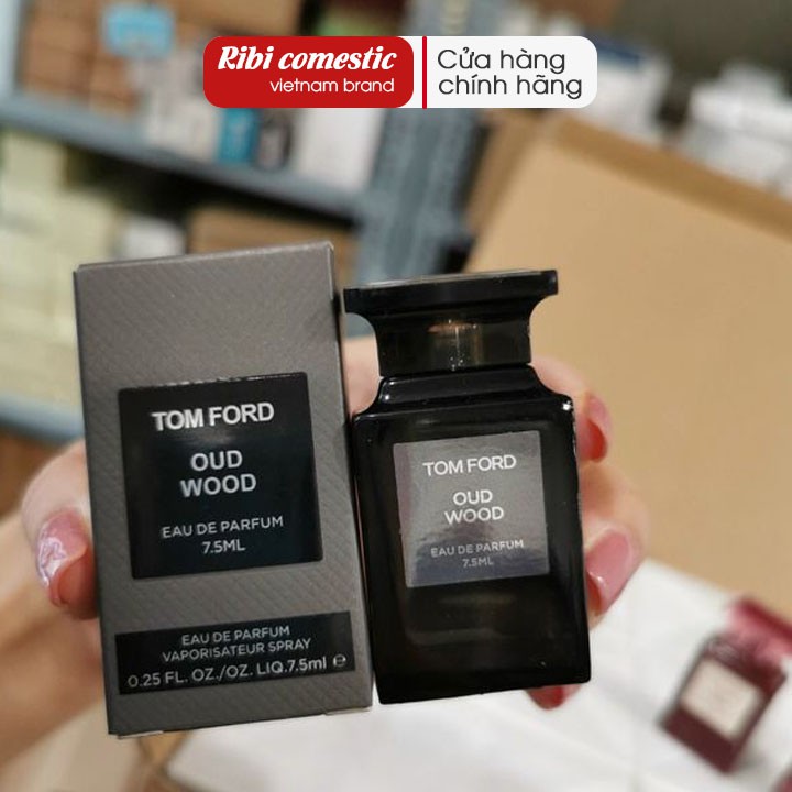 Nước hoa unisex nam nữ Tom Ford OUD Wood 7.5ml Hương Trầm .Thơm lưu hương lâu 6-8 giờ, chính hãng 100% . Ribi cosmetics.