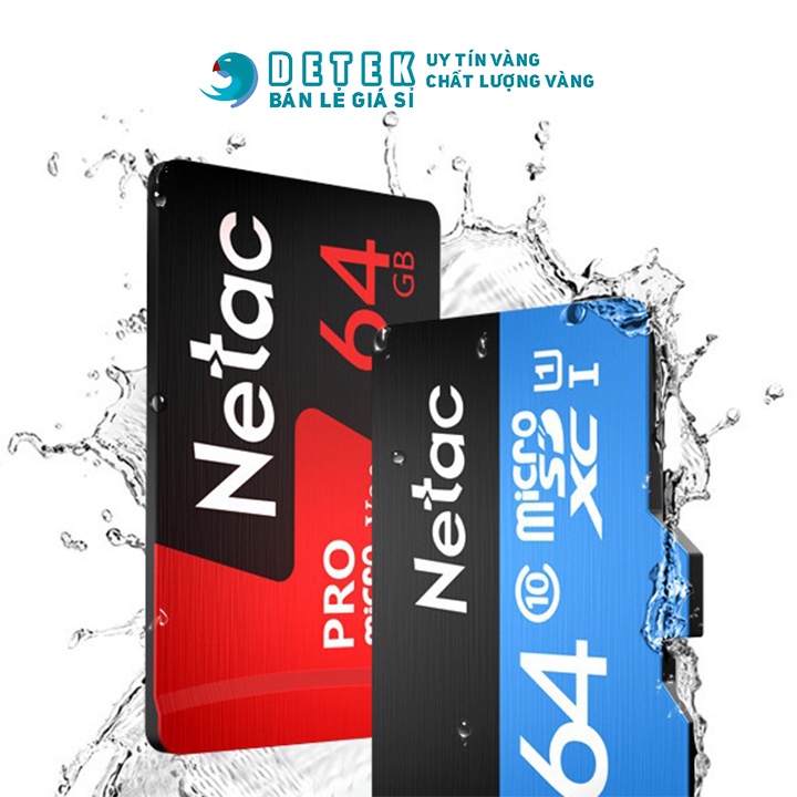 Thẻ nhớ 64GB Netac chuyên dụng - dùng cho điện thoại, camera, máy ảnh ... tốc độ cao - Bảo Hành 12 tháng