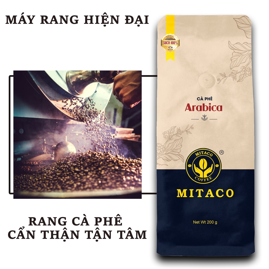 Cà phê Arabica nguyên chất MITACO COFFEE (Gói 200g)