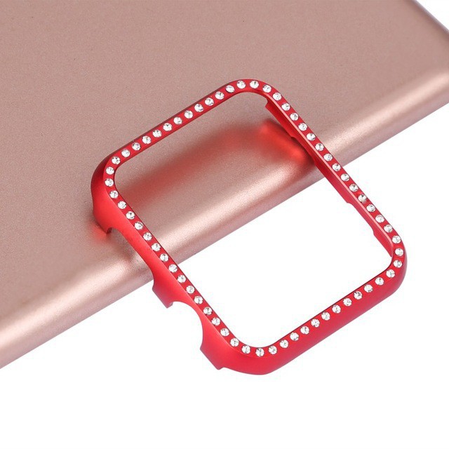 Diamond Metal Watch Case for Apple Watch 38mm 42mm 40mm 44mm series 6 SE 5 4 3 2 1 Cover Protective Shell