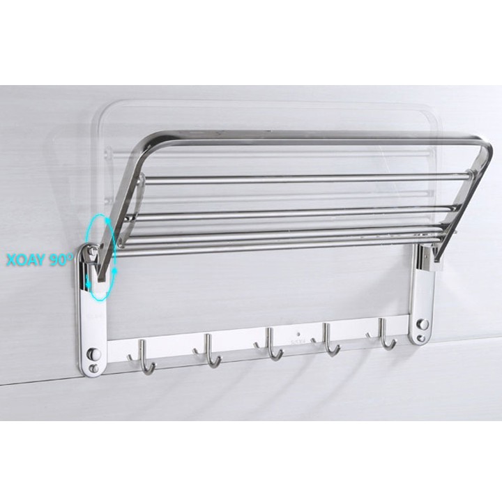 Kệ Để Đồ, Giá Treo Khăn, Quần Áo Phòng Tắm Inox SUS 304 – Thanh vắt khăn đa năng, tiện dụng