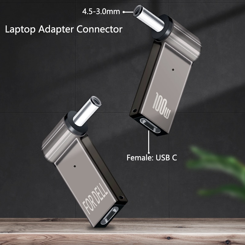 Đầu chuyển đổi 100W PD USB Type C sang Male cho Lenovo Asus Notebook Laptop