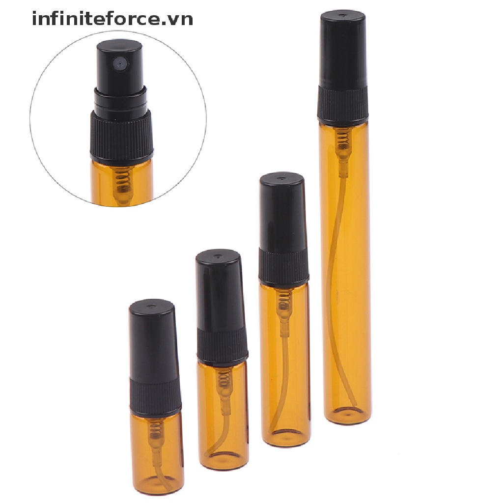 (Hàng Mới Về) Bình Xịt Nước Hoa Rỗng Bằng Thủy Tinh Màu Hổ Phách